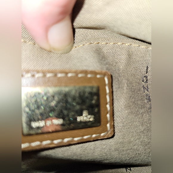 SALE! FENDI Zucchino Light Brown Canvas Leather Trim  Small Tote - Picture 6 of 10